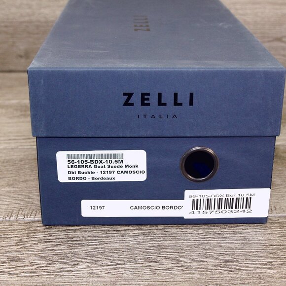 * NIB * $495 Nordstrom ZELLI Italia 10.5 M Bordo Goatskin Suede * add $15 Trees main image 16